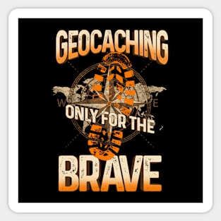 Geocaching Only for the Brave Geocache Outdoor Adventure Sticker